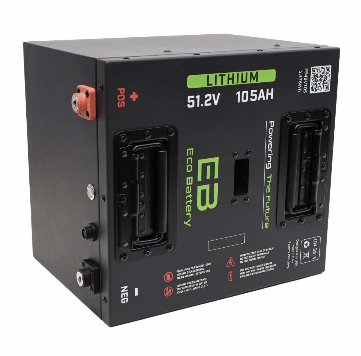 Club Car DS Eco Lithium 51v 105Ah Battery Bundle Thru Hole