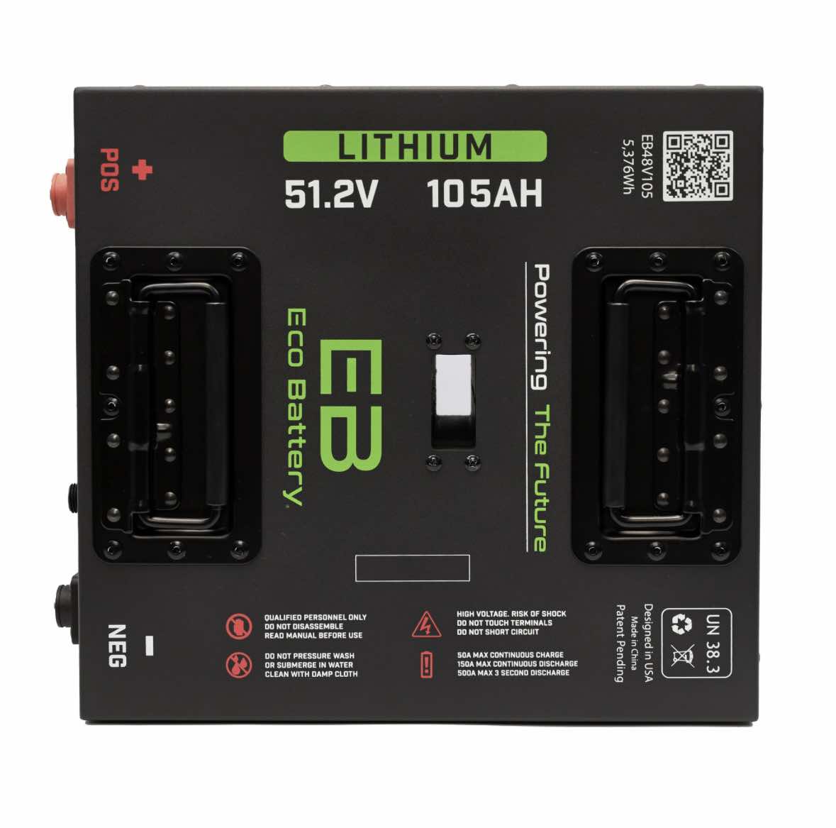 Club Car DS Eco Lithium 51v 105Ah Battery Bundle Thru Hole